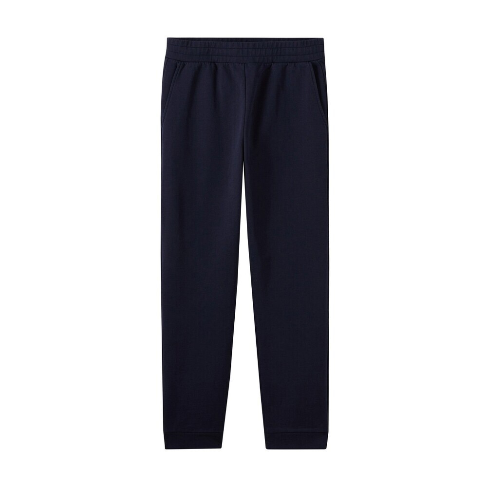 A.P.C Cecil Sweatpants Unisex S Navy Cotton Slash Pockets Elastic Waist RED936
